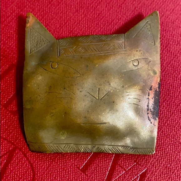 🖤SUSAN ROGGIO💕VTG brass cat brooch - Picture 5 of 12